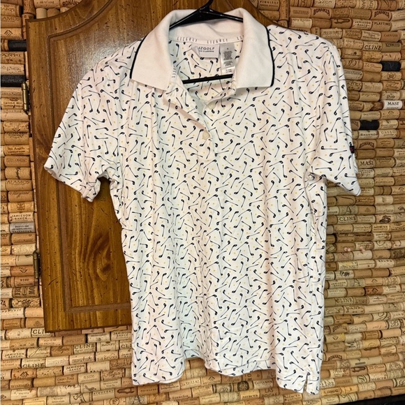 Liz Claiborne Tops - Y2K Liz Clairborne Liz Golf golf club print cotton polo size small